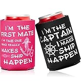 Diseño: impreso con anclas y timones de barcos en negro o rojo rosa, lleno de naturaleza viva y elementos oceánicos, con colores vibrantes y duraderos, se ve exquisito, mantiene las bebidas frescas y mantiene las manos alejadas del agua fría, que puede obtener fácilmente tanto para adultos y atención y favor de los niños