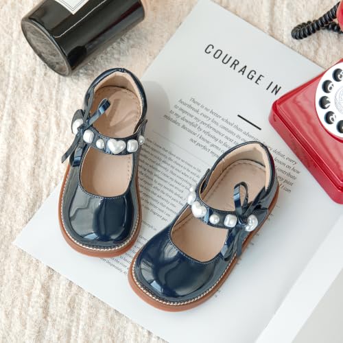 Image of GINFIVE Toddler Girls Mary Jane School Oxford Dress Flat Shoes for Wedding