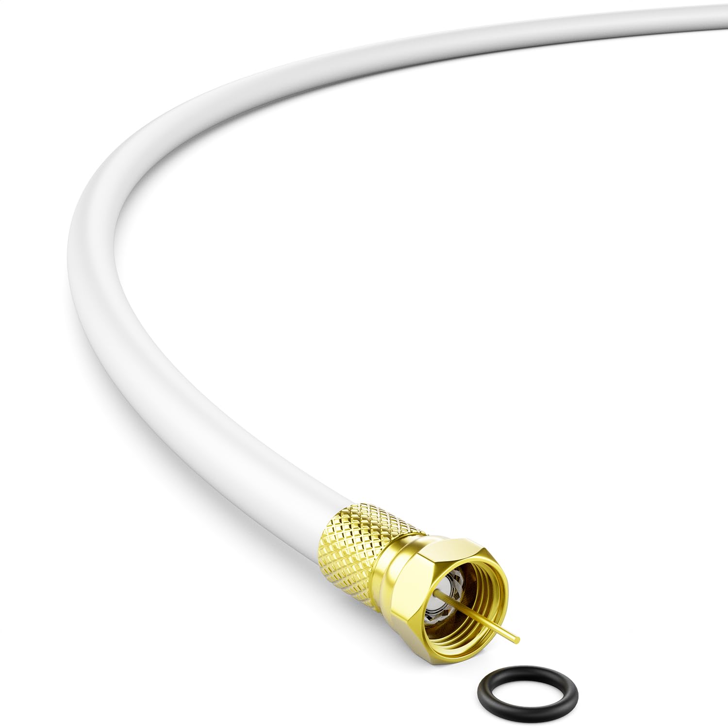 deleyCON 20m Câble Coaxial Satellite SAT 130dB Blindé 4 Couches DVB-S DVB-S2 DVB-T DVB-C 4K