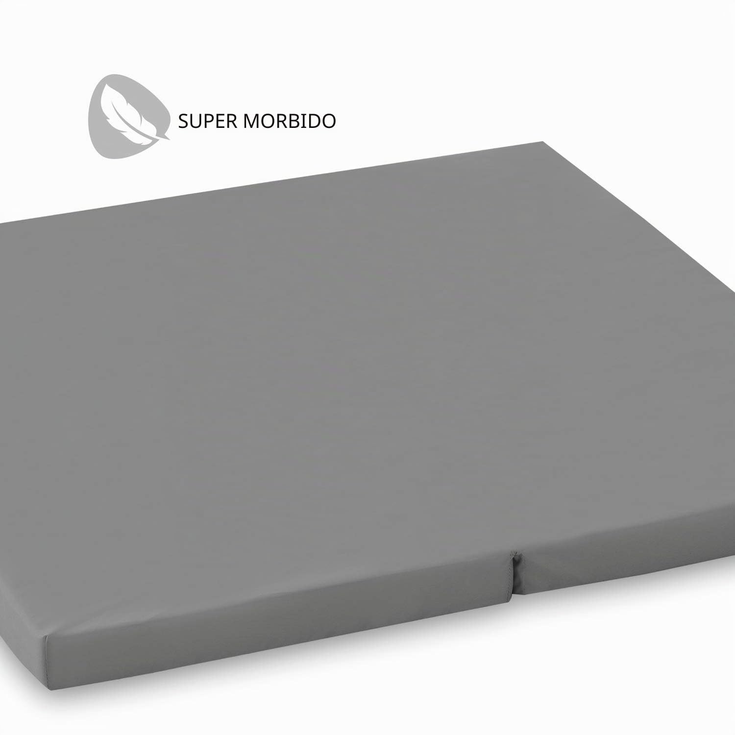 hauck Sleeper SQ Materassino Per Lettino Da Viaggio Quadrato - Materassino Pieghevole in Schiuma 90x90 cm, Spessore 5 cm - Tappeto Gioco Neonato con Borsa di Trasporto Inclusa - Grigio