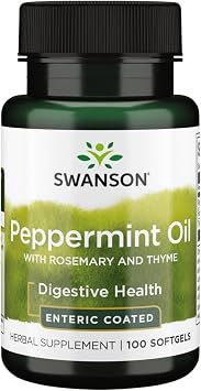 Swanson Peppermint Oil Combination, Enteric-Coated, 100 Softgels