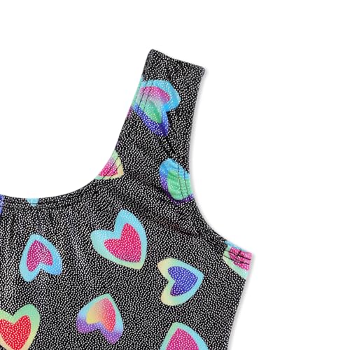 HOZIY Gymnastics Leotards for Girls Toddlers Kids Sleeveless Tumbling Outfits for Dance Print