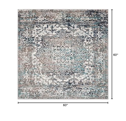Tapete decorativo gris 5 pies x 5 pies miniatura 2