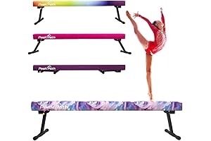 8FT Adjustable & Foldable Gymnastics Balance Beam for Home Gym