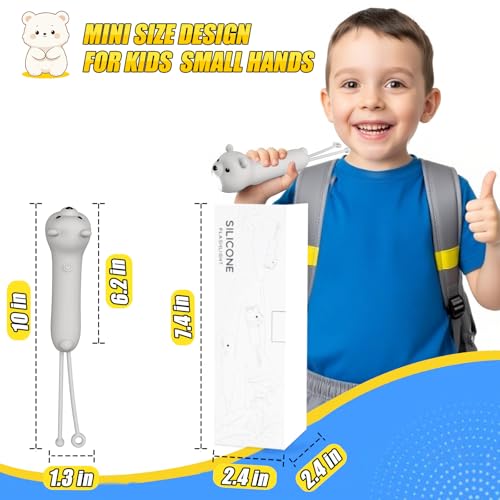 Image of Teprewes Polar Bear Outdoor Kid's Flashlight Rechargeable, Led Flashlight, Fun and Lightweight Flashlight Suitable for Camping and Outdoor Exploration, Dog Walking, Birthday Gift