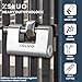 ZSLUO High Security Padlock Heavy Duty Locks, Stainless Steel Hardened Cut Proof Shackle, Weatherproof Anti-Theft Lock for Storage Units, Shed, Gate, Truck, Warehouse, Industrial Use (3 Keys)