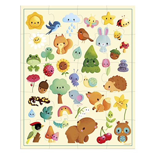 Janod - Nature-Themed Picture Puzzle - Children’s 20-Piece FSC Cardboard Puzzle - Easy to Store - Made in France - 24 Months +, J02574 - Image 3