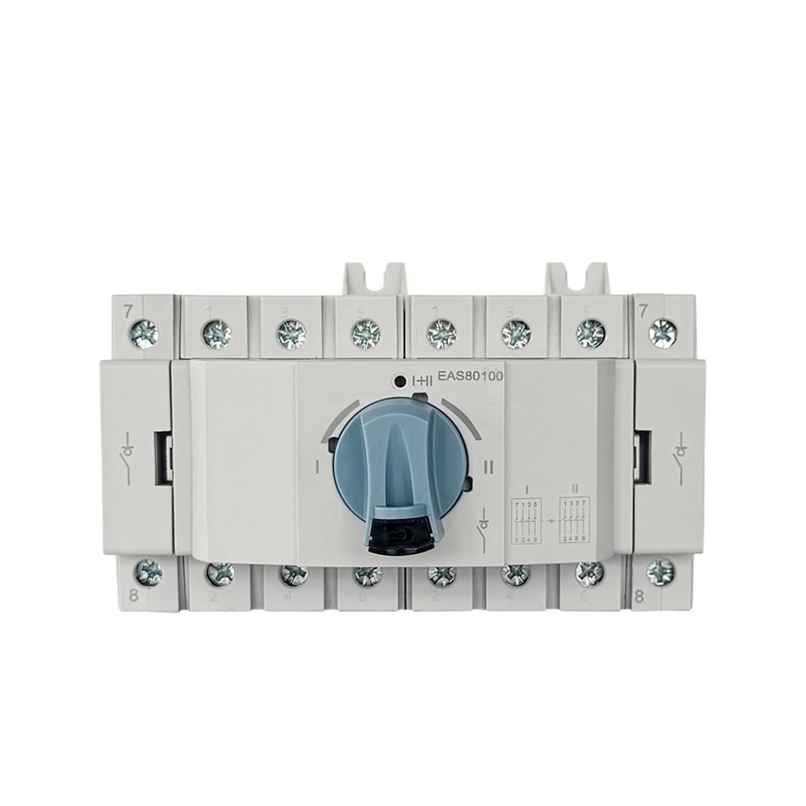 Mechaniczny wyłącznik izolacyjny AC 8P 230V 690V Kombinowany system przenoszenia obrotowy uchwyt na szynie Din 63A 80A 100A (8P 63A)