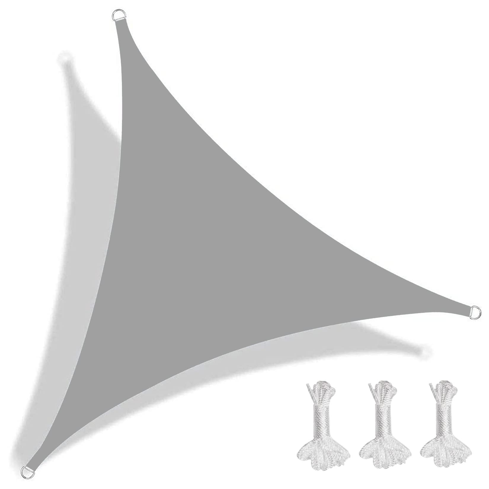 Voile d'ombrage triangulaire pour se protéger de la pluie et du soleil sur la terrasse