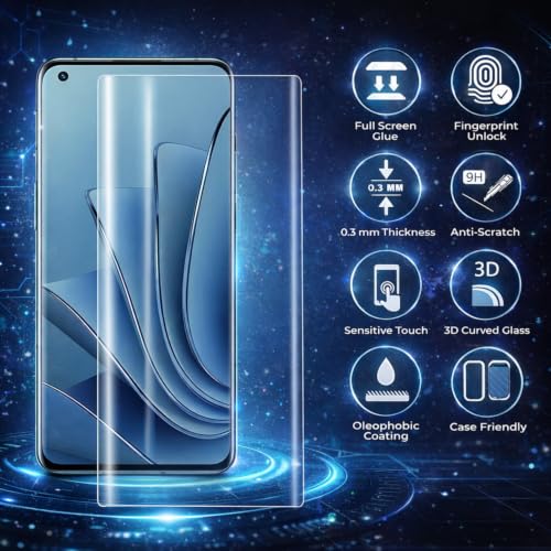 Image of Blackwik UV Curved Tempered Glass for Vivo T3 Ultra 5G | 2-Pack