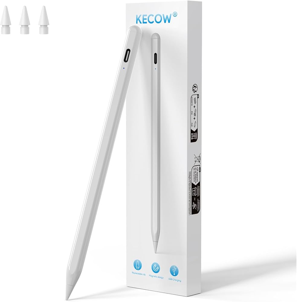 KECOW Stylet pour iPad 2018-2024, iPad Pencil avec Adsorption