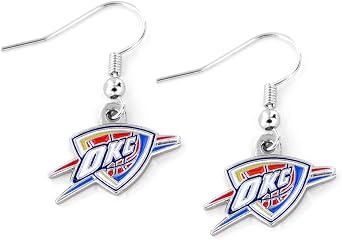 aminco NBA unisex-adult NBA Logo Dangler Earrings