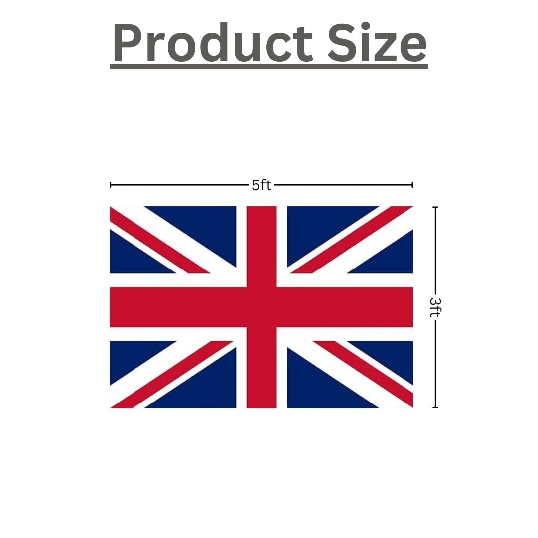 France & British Union Jack Flag 5ft x 3ft - Perfect for Olympics Celebration in Pub Bar, and Home, Multicolor - Image 3