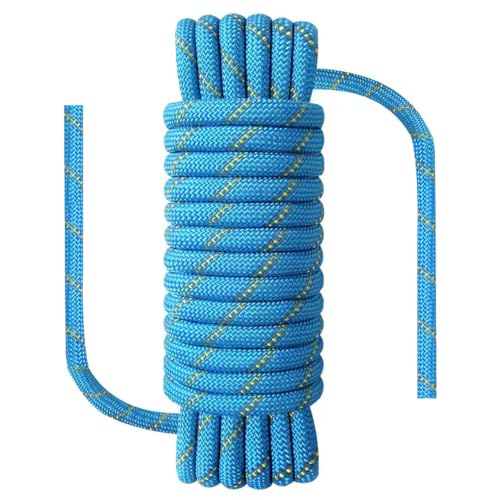 NorthPada 3/8 in (10mm) x 16 ft (5Meter) Static Nylon Heavy Duty Outdoor Climbing Rope for Knotting Practice, Arborist Tree Work, Marine Anchor Boat, Rappelling Emergency, Swing, Blue