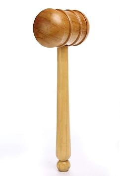 Cricket Bat Double Side Knocking Wooden Mallet (Hammer), Natural Colour Pack of 1