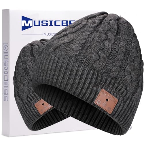 Bluetooth Beanie,Bluetooth V5.2, 24 Hour Play time, Built-in Micr...
