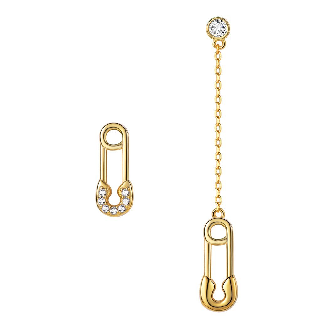 SuplightPendientes Plata de Ley de Mujeres Pendientes Asimétricos Largos de Muchachas Joyerías de Moda