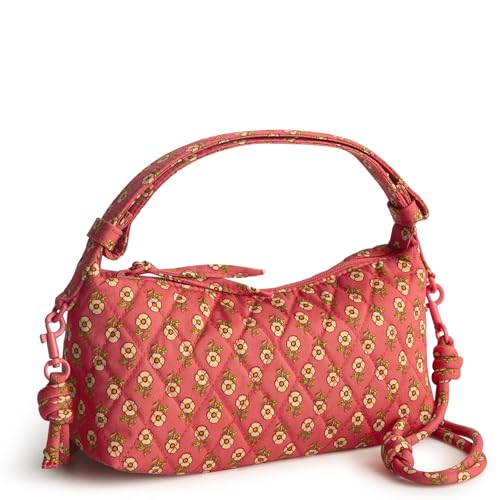 Vera Bradley Premium Cotton Roxbury Crescent Crossbody