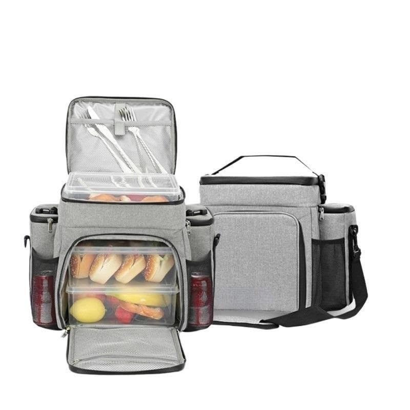 Bolsas de almuerzo for mujeres y hombres con bolsa de almuerzo con aislamiento, bolsa térmica portátil que contiene loncheras, botellas de agua y refrigerios. Mantiene la comida fresca y fresca for el