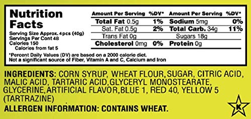 Sour Punch Twists, 6" Individually Wrapped Soft & Chewy Candy, 4 Fruit Flavors, 4.23-LB Tub (8276)