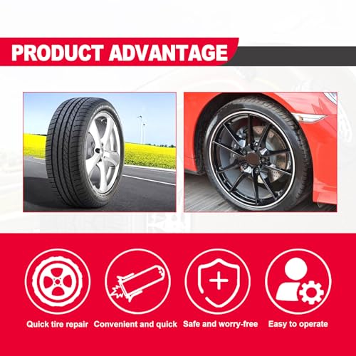 Image of 40PCS Tire Repair Rubber Nail, Spiral Rubber Nails, Tire Screw Plug Fast Tool Self Service Tire Repair Nail for car, Motorcycle, Truck, Tractor Tire Puncture Repair, Vacuum Tire Repair Kits