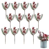 【Utilisation Polyvalente】Décoration de baies de Noël idéale pour la fabrication de couronnes, décorations de sapin de Noël, décorations de table festives, emballages cadeaux, décorations de Noël pour la maison, couronnes de Noël DIY, décorations de fête de Noël, projets d'artisanat et décorations de Noël DIY.