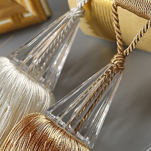 Alzapaños De Cortina con Borlas Y Bolas, Paquete De 2 Alzapaños De Cortina, Alzapaños De Cortinas Trenzados, Decoración del Hogar (B)