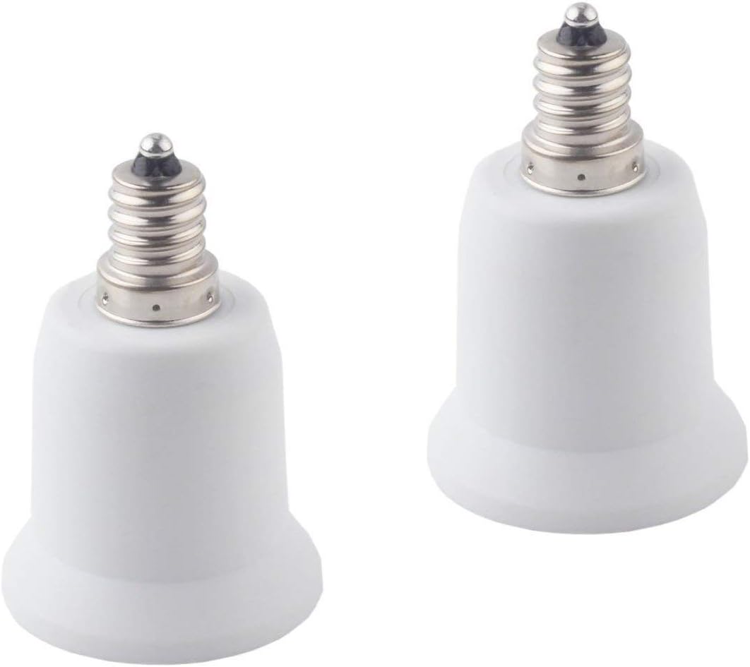 CRLight LED Bulbs E12 to E26/E27 Adapter, Candelabra Screw (E12) to