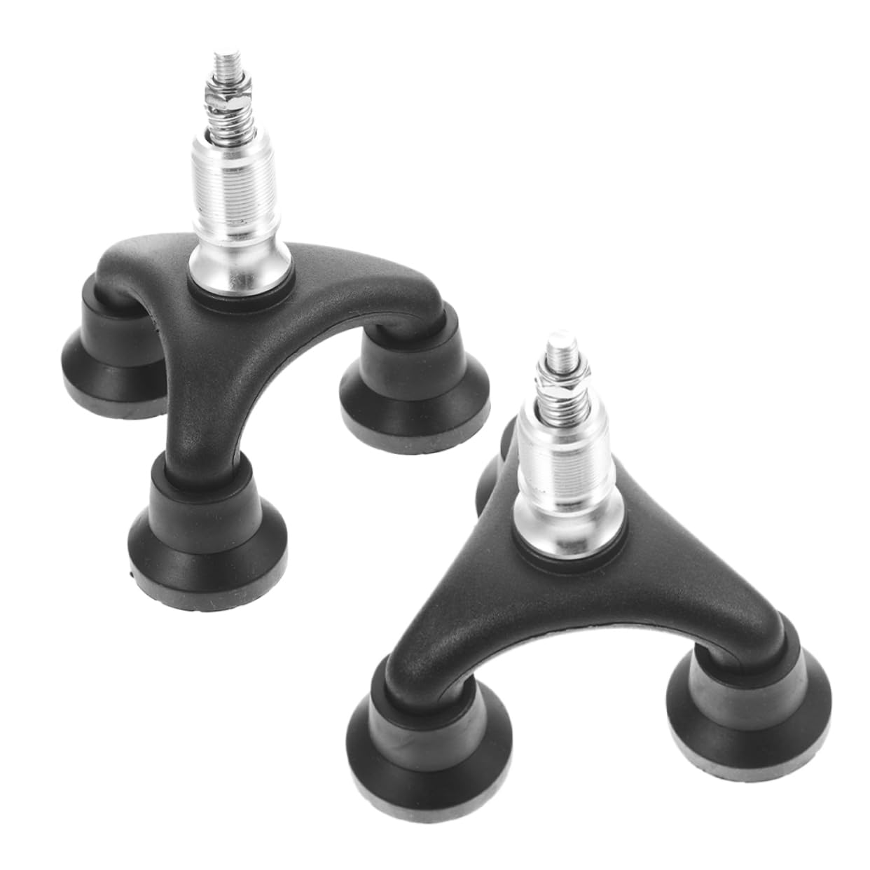 Garneck 2pcs Non Slip Replacement Crutch Tips for Enhanced Stability Durable Plastic Cane Feet Base Easy Installation for Walking Sticks and Mountaineering Poles Accessories