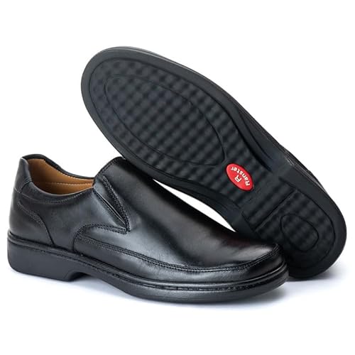 sapato ortopédico em couro original masculino Cor:Preto;Tamanho:40