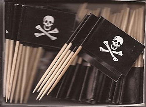 25 Box Wholesale Lot of Jolly Roger Toothpick Flags, 2500
