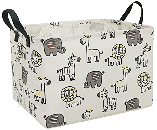 Image of MAIZMZ Baby Gift Storage Basket Collapsible Nursery hamper Organizer Bin Waterproof Toy Box for Organizing Home /Dorm /Kitchen /Pet /Office /Closet /Shelf /Room decor