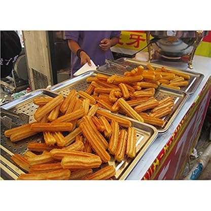 ZOLPINL Kommerzielle Churro-Maschine, Edelstahl, Churro-Maker, elektrisches Waffeleisen, Bäckermaschine für Churro, Donuts und Pommes Frites, 1550 W – Bild 8