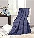 Dearfoams Microfiber 15 Pound Weighted Blanket, Navy, 60