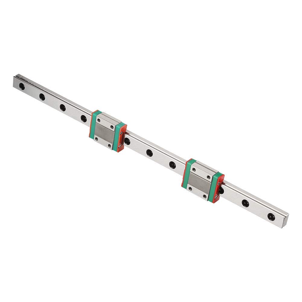 Riel De Guía Lineal En Miniatura MGN12 300mm 12mm Ancho 2 Bloques Deslizantes MGN12B Contacto 4 Puntos
