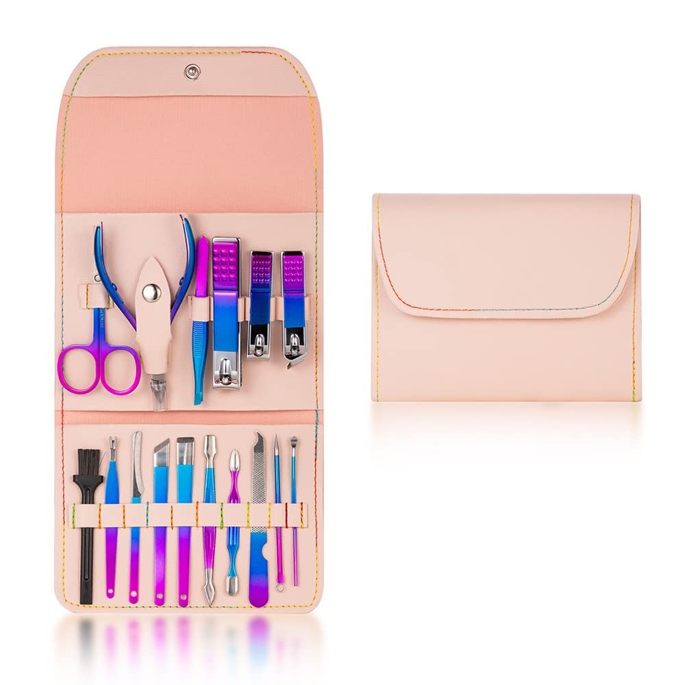 Sac pliable avec ensemble de coupe-ongles KANUZ pour ongles parfaits