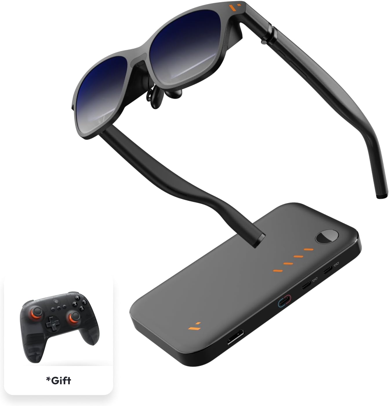 Pro Dock Pack: VITURE XR Glasses & Mobile Dock, Co-op Stream & Play, 2D/3D Content Support, Compatible with Switch, Handhelds, Fire TV, Neckband, Mobile Devices, HDMI/USB-C Inputs