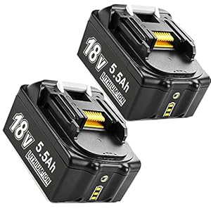 2 stuks 18 V 5,5 Ah vervangende accu voor Makita BL1860B BL1850B BL1860 BL1850 BL1840 BL1830 BL1820 BL1815 BL1860 BL1835…