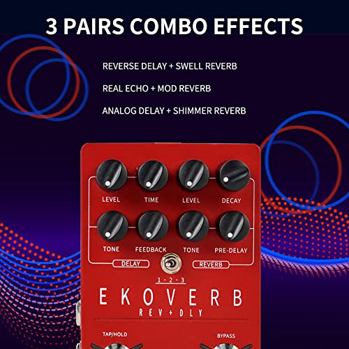 FLAMMA FS22 Stereo Delay & Reverb Combo Effects Pedal Ambient Guitar