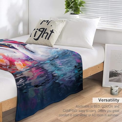 Manta de cisne grande 180x200 cm para sofá cama extra suave y cálida 7