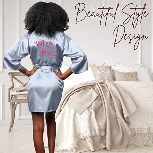 Bridal Party Robes | Bridesmaid Robe Personalize with Bride, Maid of Honor & Flower Girl Text, Getting Ready Robes, 3T-6XL3