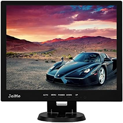 14 Inch LCD Security CCTV Monitor, 1024x768 4:3 Resolution HD Color TFT LCD Display Screen with VGA/HDMI/AV/BNC/MIC USB Ports for Surveillance Camera, STB and Other Video Equipment, Built-in Speaker