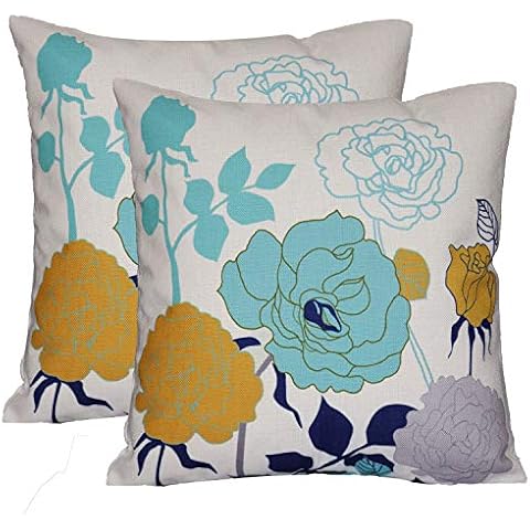 Sykting Turquoise and Yellow Pillow Covers Cover