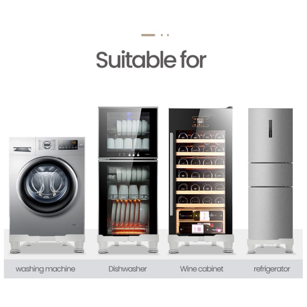 Supporto per lavatrice Base per lavatrice Multifunzione Base di supporto per frigorifero Mobile Universale Base Regolabile per Asciugatrice Frigorifero Accessori da Cucina