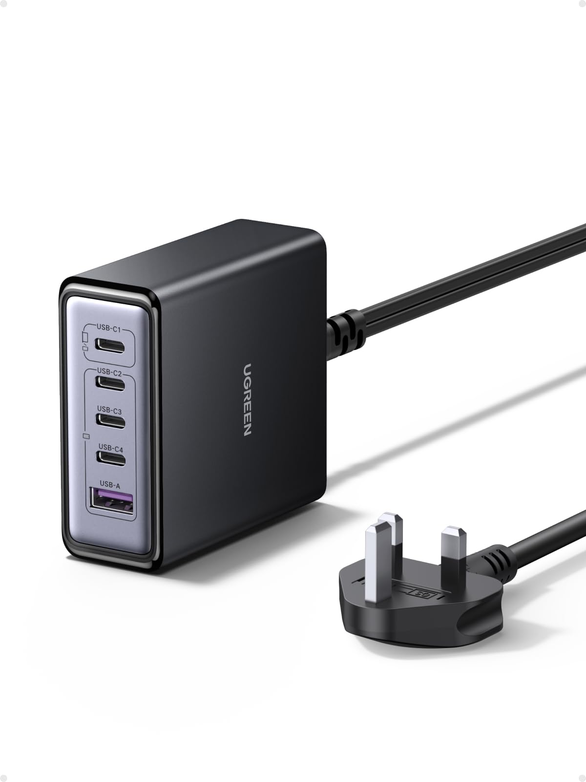 UGREEN 65W USB C Charger 5-Port Charging Station GaN Fast Charger Compatible with iPhone 17-8 Series, Galaxy S25/S24, Pixel 9/8, etc - 1