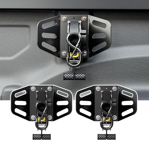 Image of SZYANG 2PCS Retractable Ratchet Straps Compatible with 2019-2026 Dodge Ram 1500 Retractable Tie Down Straps Replacement for 2019-2026 Dodge Ram 1500 Accessories