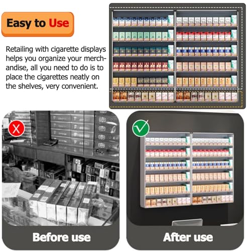 Expositor de cigarrillos de aluminio de 7 niveles y organizador resistente para tabaquerías 4