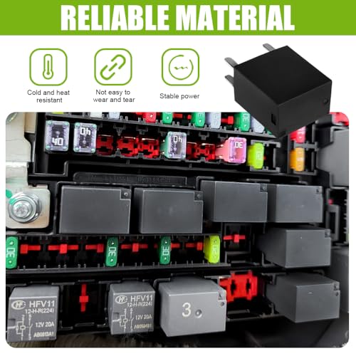 HQRNYP 2PCS Power Relays, Fuel Pump Relays, 5 Pins Heavy Duty High Performance Standard Replacements, G8V-RH-1C7T-R-DC12 Automotive Multi Purpose 12V Electrical System Kit for Most Vehicle Motor