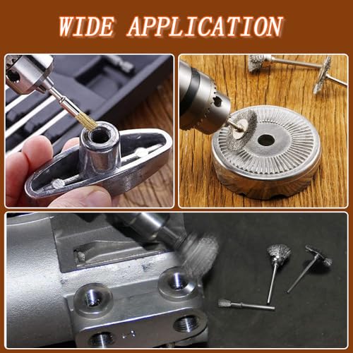 Escova de roda de arame de aço 3 mm Latão Nylon Cerdas Copo Polimento Escovas de limpeza para ferram