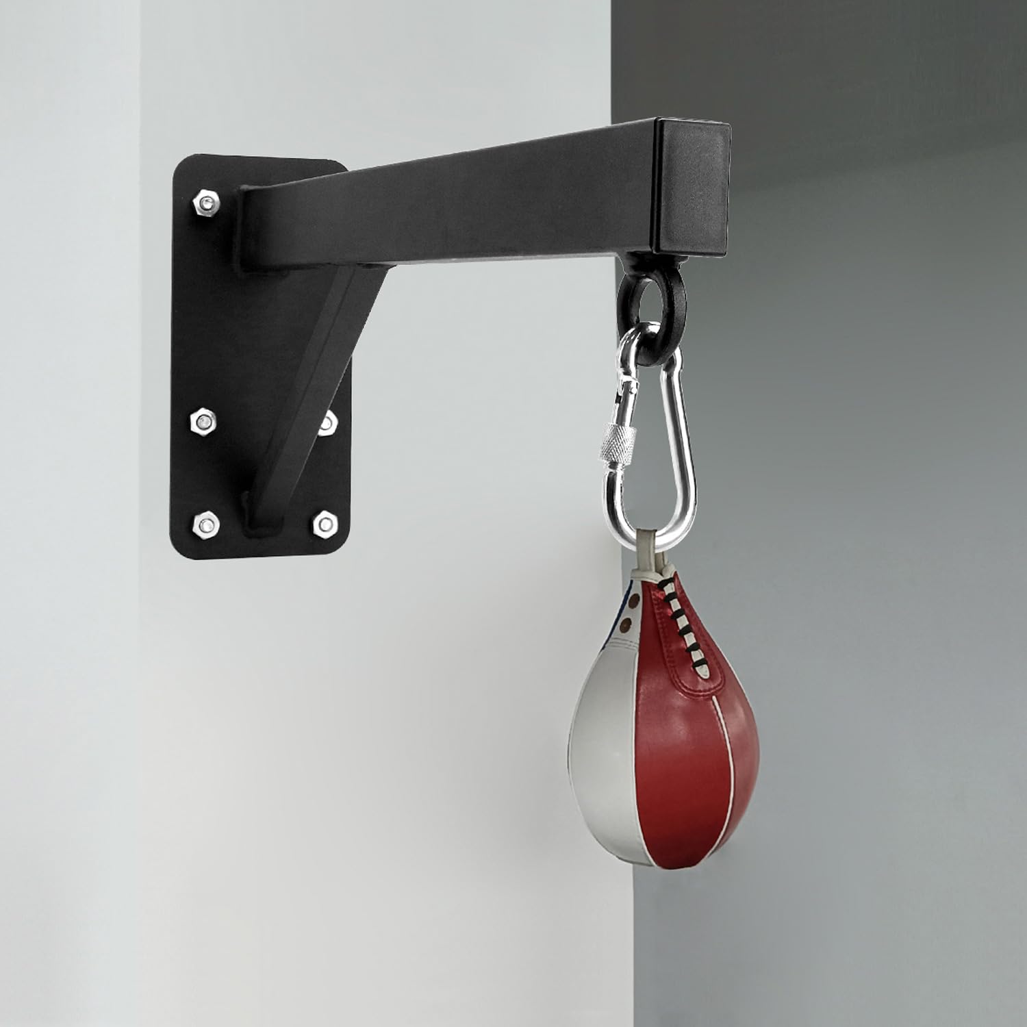 QWORK® Soporte de Pared para Saco de Boxeo - Acero Sólido - 60cm - Carga 150kg